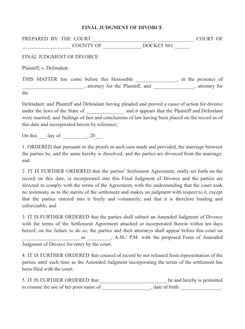 final decree and judgment of divorce pdf