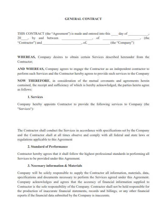 general contract pdf