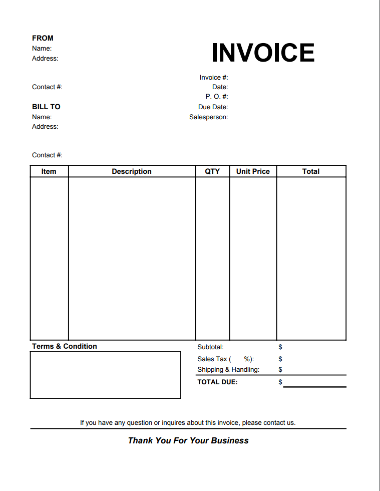 invoice pdf