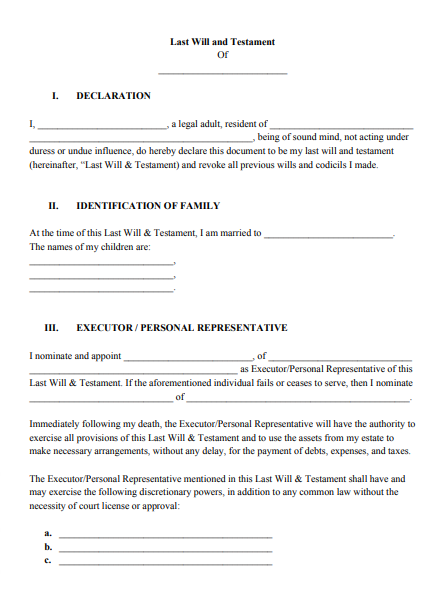 last will and testament married person pdf