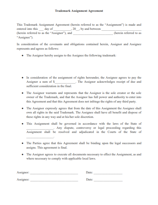 trademark assignment pdf